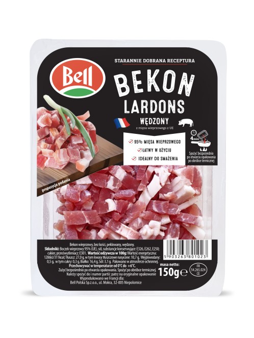 Bekon Lardons wędzony 20x150g