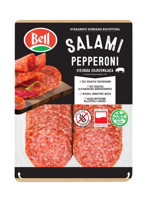 Salami dojrzewające pepperoni 12x100 folia