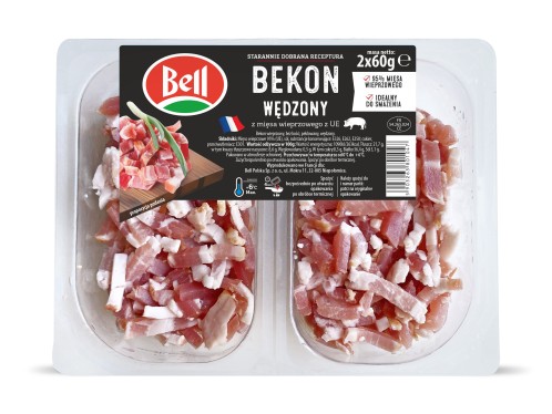 Bekon wędzony w kostce 20x120g (2x60g)