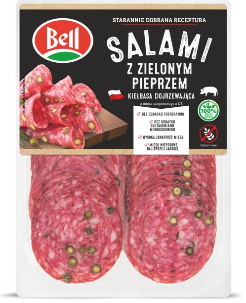 Salami z zielonym pieprzem 12x80g
